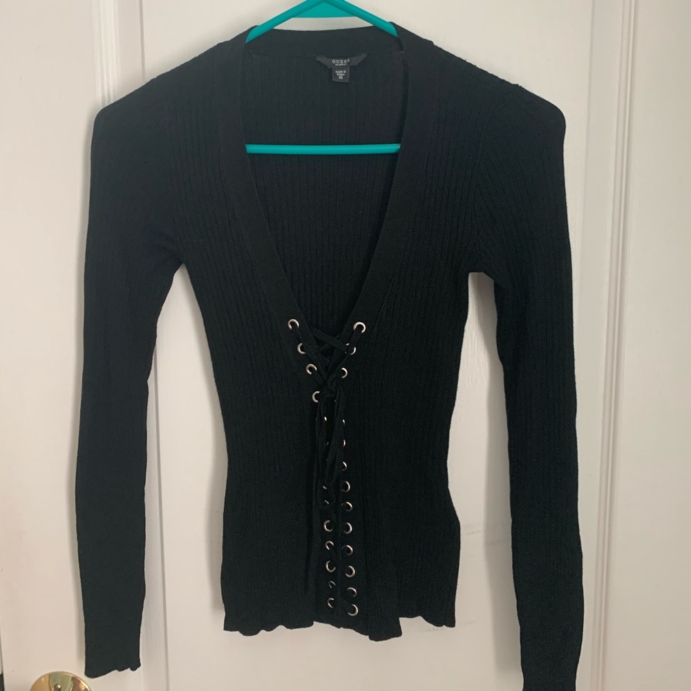 Guess deep V plunge top